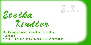 etelka kindler business card